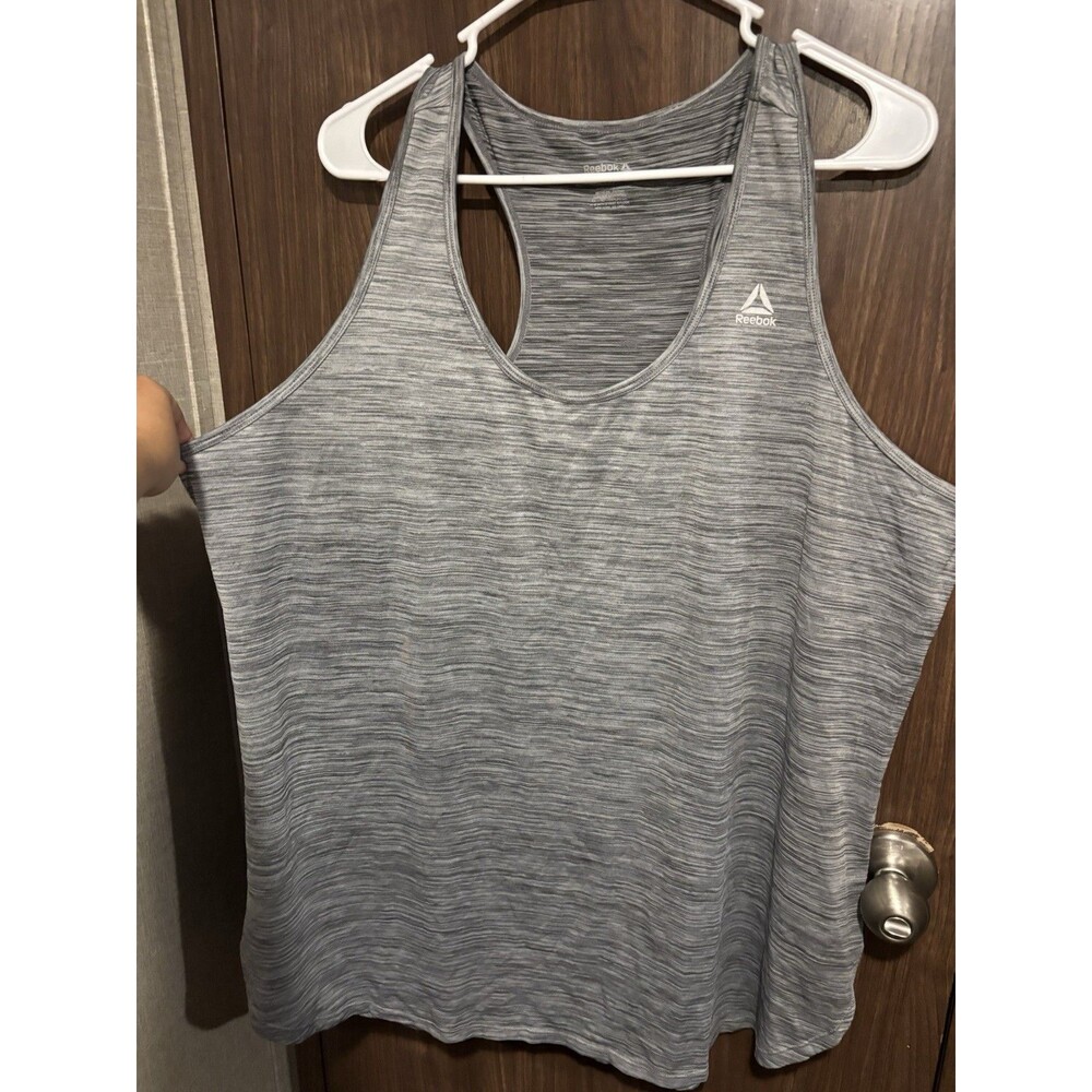 REEBOK Womens Legend Singlet Tank Top Dark Grey Heather 1X NWT MSRP $45